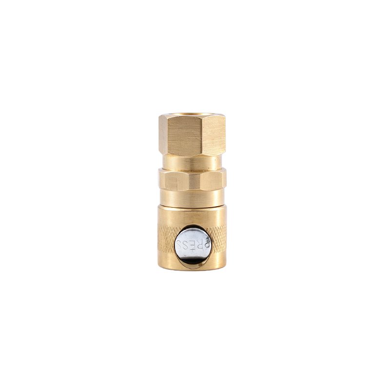 Brass Push-Button Safety Air Quick Coupler Female Socket