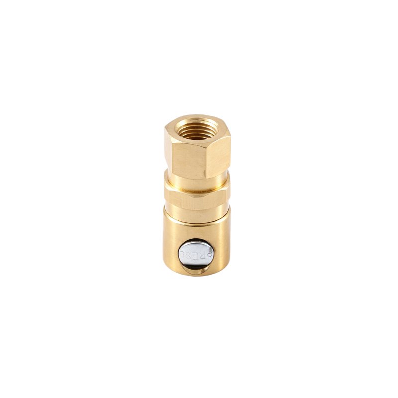 Brass Push-Button Safety Air Quick Coupler Female Socket - Image 2