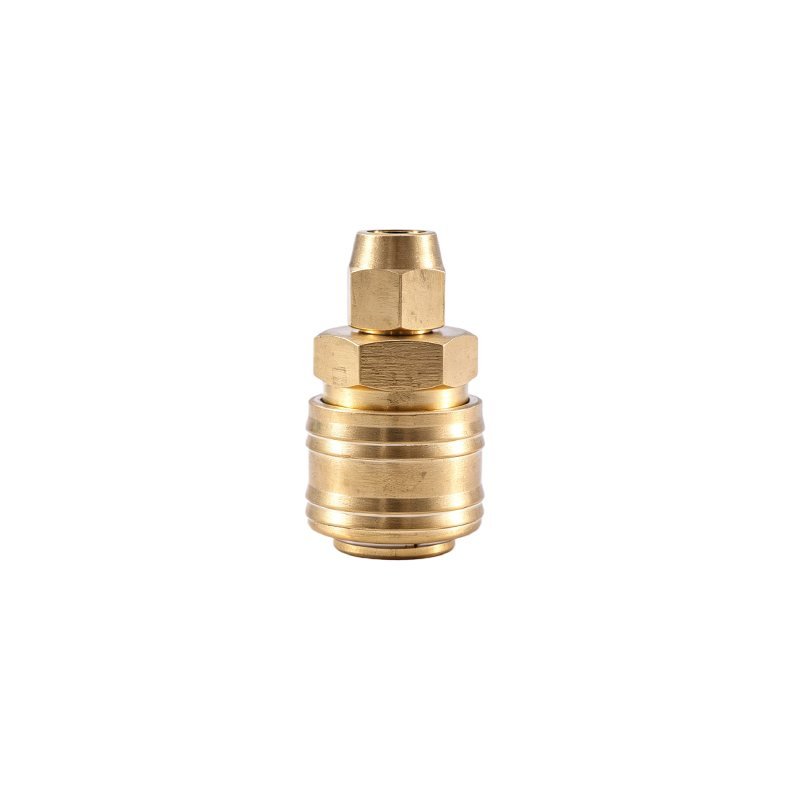 Euro Style Germany Type Brass Air Quick Coupler Socket With Locking Nut DN 7.2