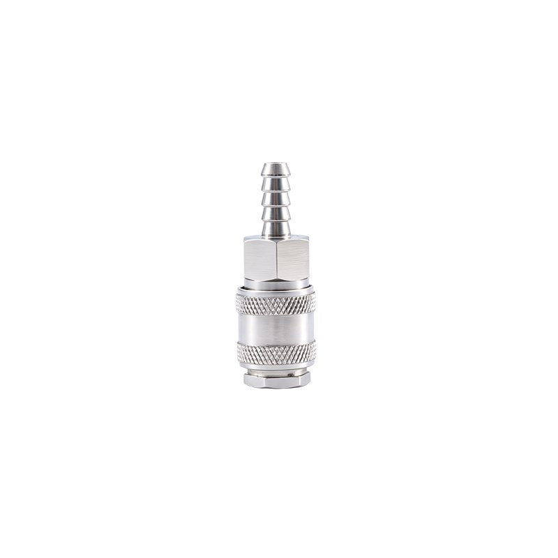 European Mini Type Brass Air Quick Coupler Hose Barb Socket