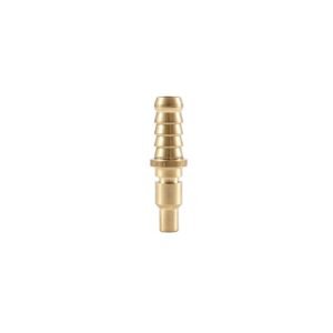 Brass Push-Button Safety Air Quick Connect Plug with Hose Barb