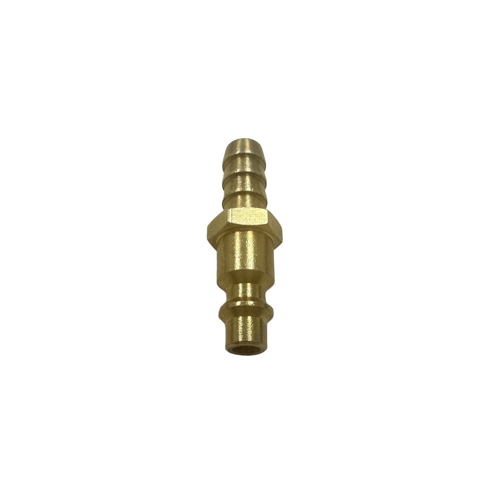 American IM Type Brass Air Quick Connect Plug With Hose Barb