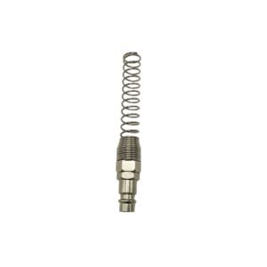 European Universal 3 in 1 Steel Air Quick Plug With Locking Nut and Spring Guard