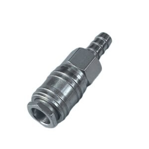European Universal 3 in 1 Steel Air Quick Coupler Socket With Hose Barb