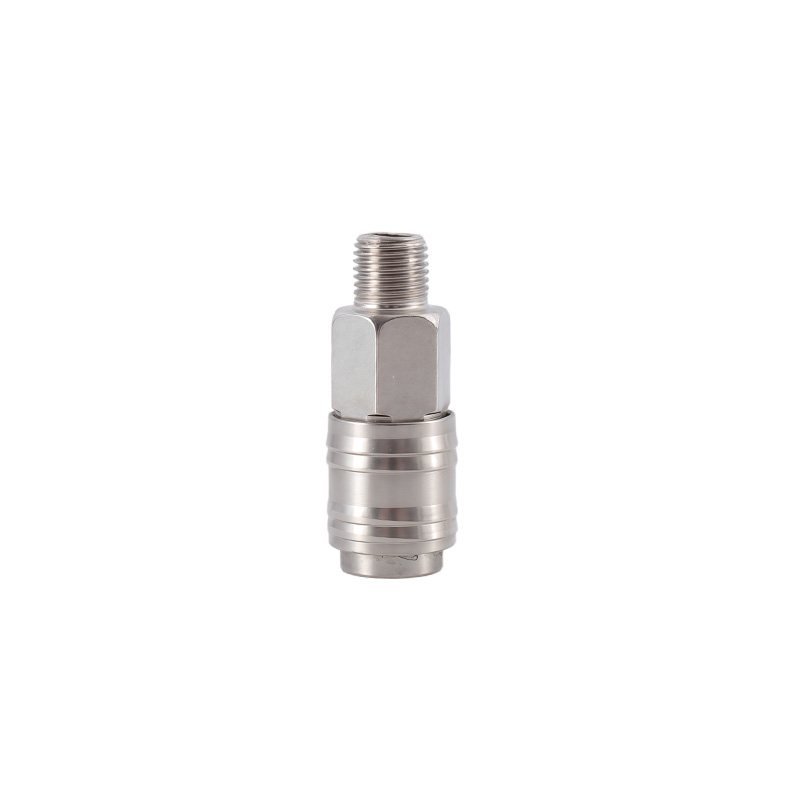 European Universal 3 in 1 Steel Air Quick Coupler Socket With Male Thread