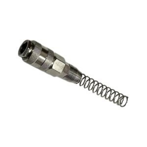 European Universal 3 in 1 Steel Air Quick Coupler With Locking Nut and Spring Guard