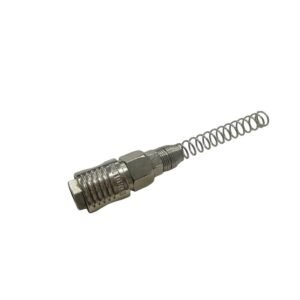 Italian Style Air Quick Coupler Socket With Locking Nut and Spring Guard