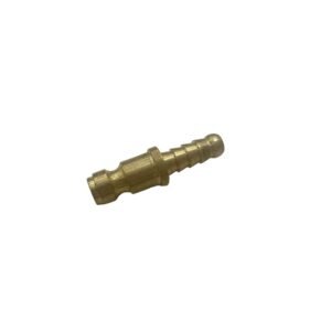 Tru-Flate Style Brass Air Quick Connect Plug with Hose Barb
