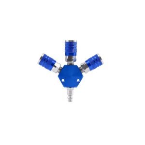 14 NPT 3-Way Air Manifold With IM Type Quick Coupler