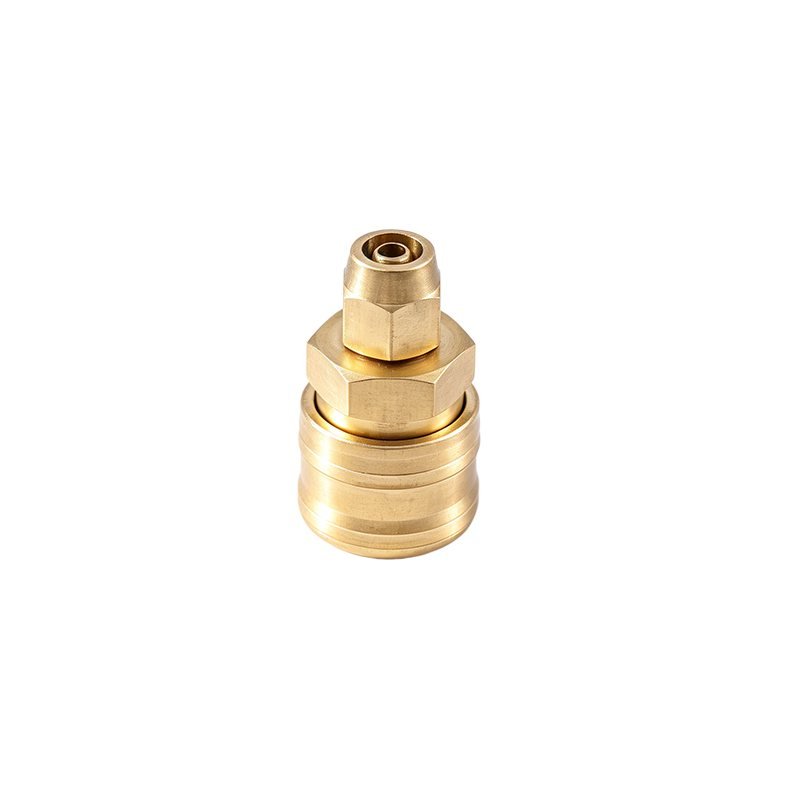 Euro Style Germany Type Brass Air Quick Coupler Socket With Locking Nut DN 7.2