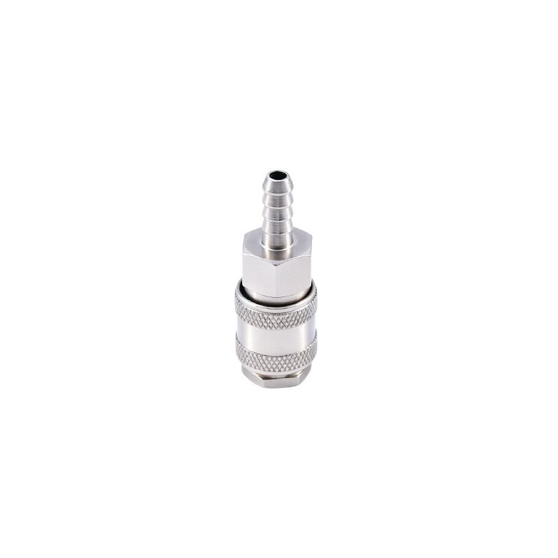 European Mini Type Brass Air Quick Coupler Hose Barb Socket