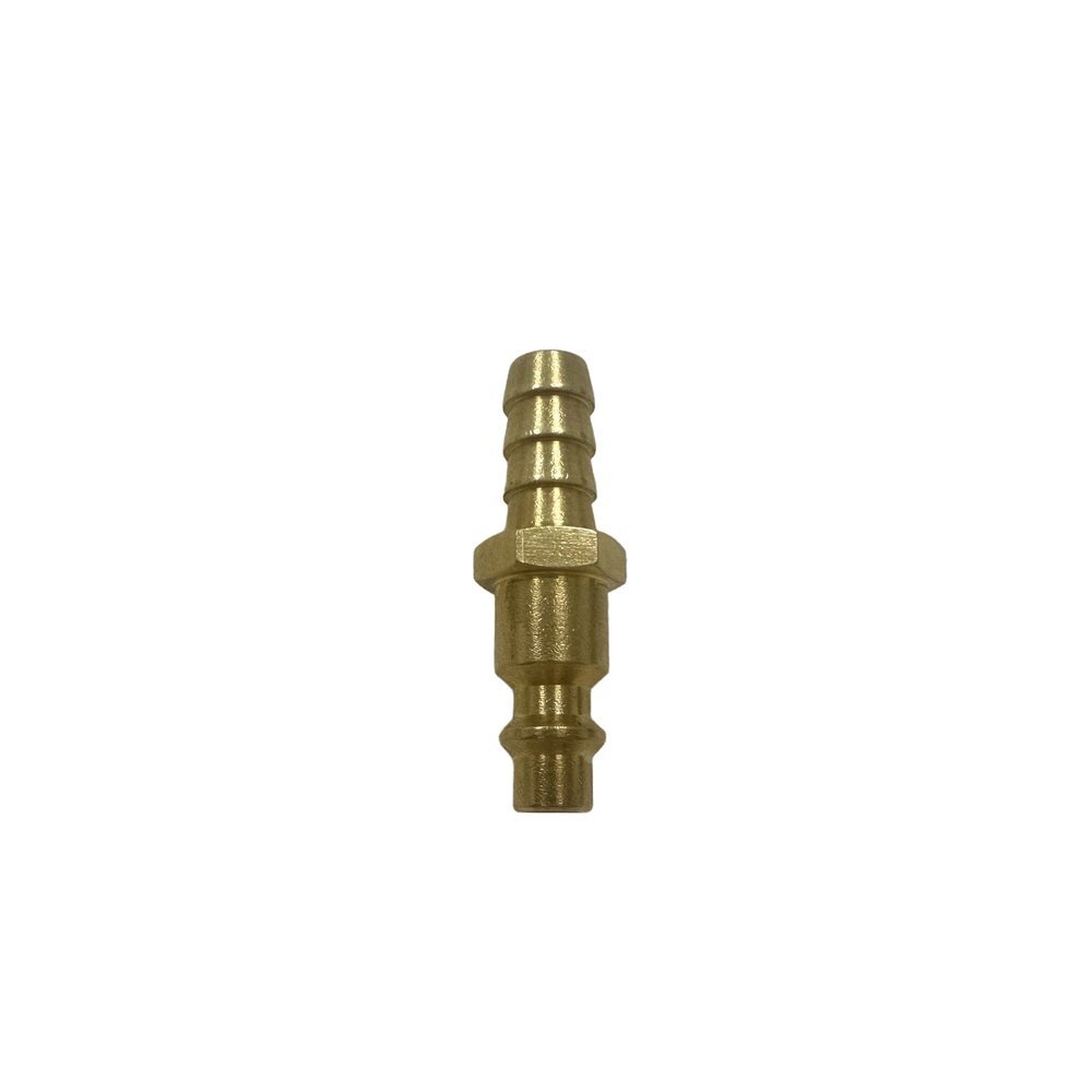 American IM Type Brass Air Quick Connect Plug With Hose Barb