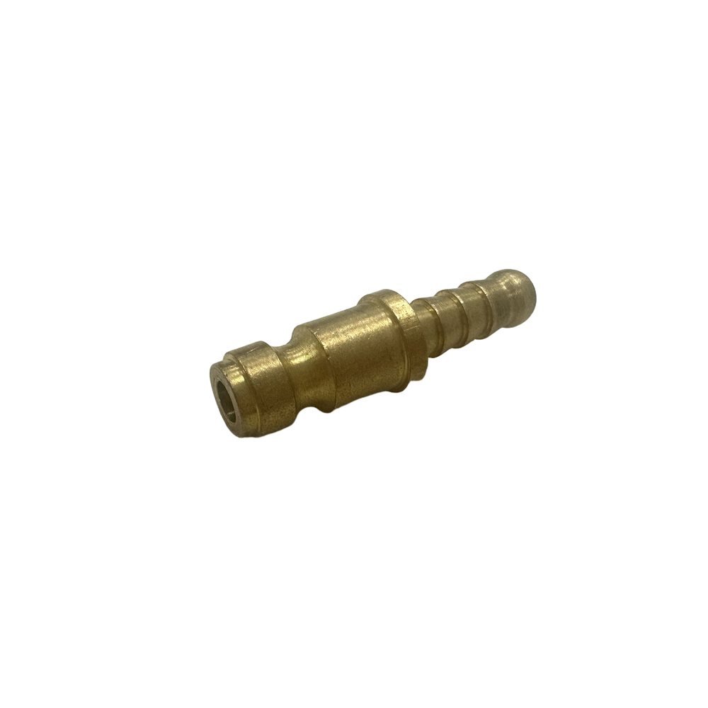Tru-Flate Style Brass Air Quick Connect Plug with Hose Barb