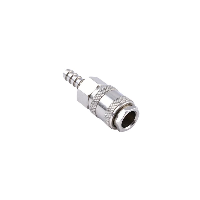 European Mini Type Brass Air Quick Coupler Hose Barb Socket