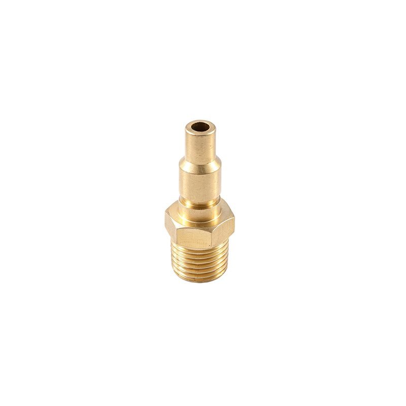 Brass Push-Button Safety Air Quick Connect Male Plug