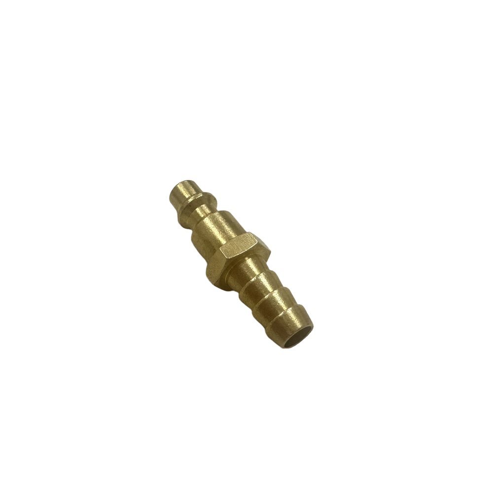 American IM Type Brass Air Quick Connect Plug With Hose Barb