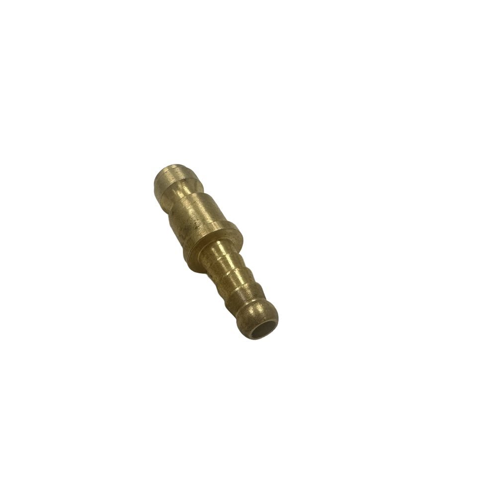 Tru-Flate Style Brass Air Quick Connect Plug with Hose Barb