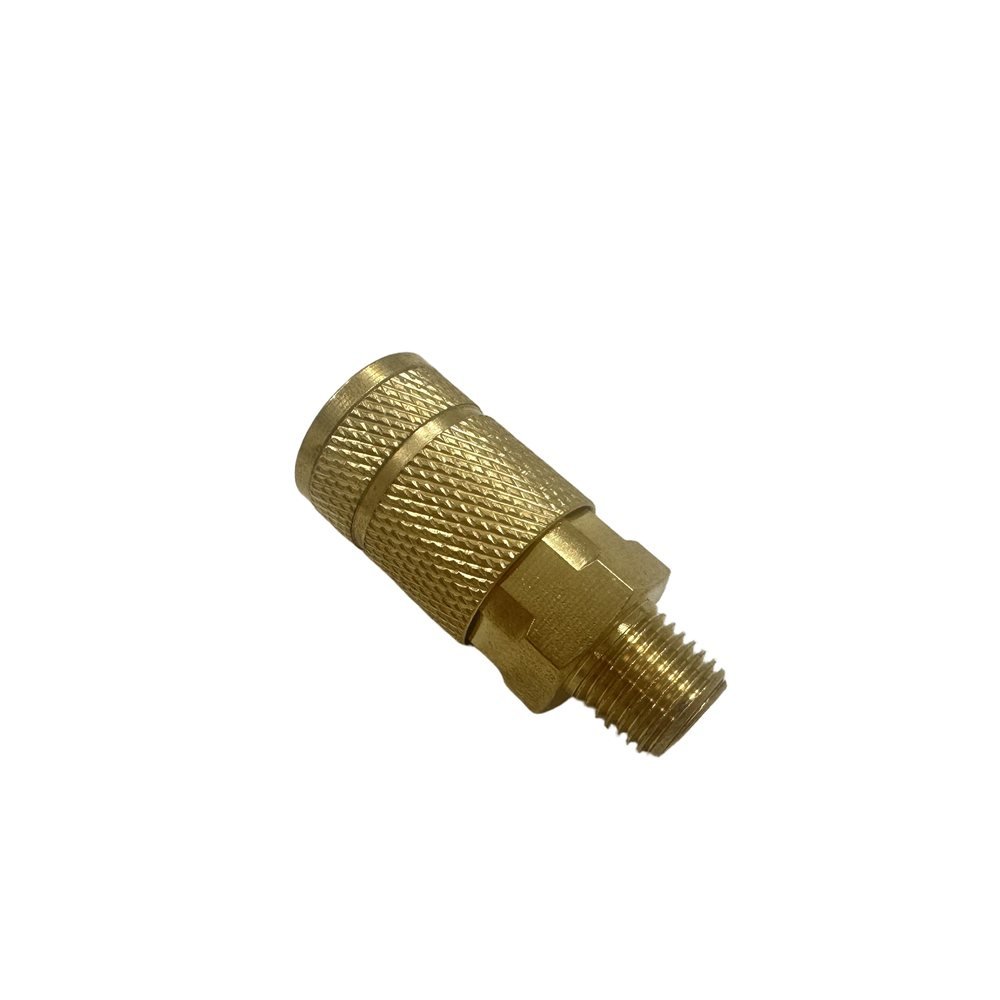 Tru-Flate Style Brass Air Quick Coupler with NPT Male Thread