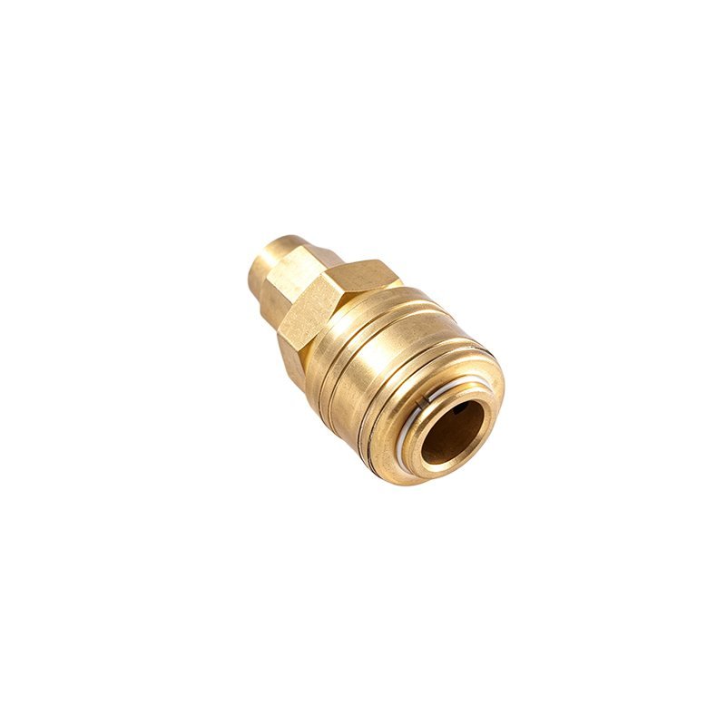 Euro Style Germany Type Brass Air Quick Coupler Socket With Locking Nut DN 7.2