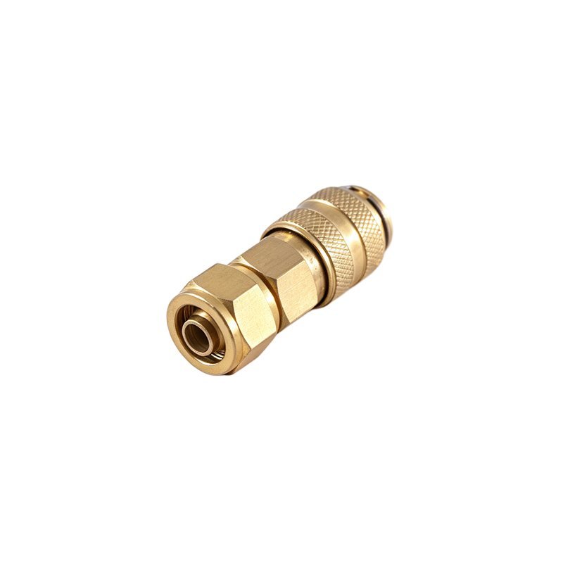 European Mini Type Brass Air Quick Coupler Socket With Locking Nut