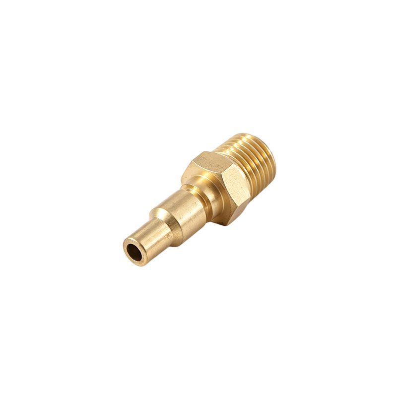 Brass Push-Button Safety Air Quick Connect Male Plug