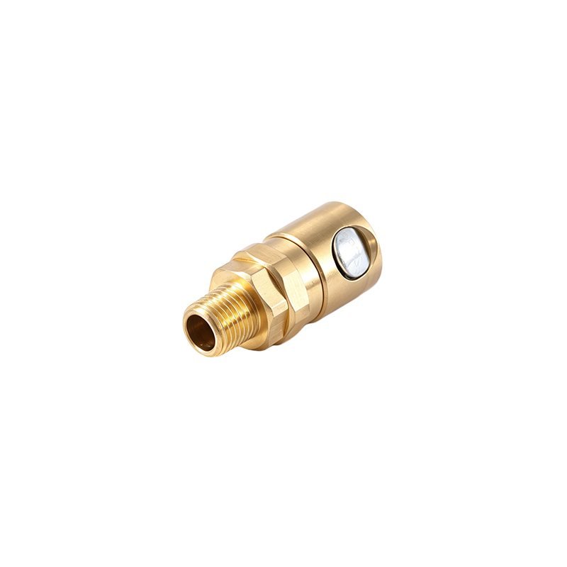 Brass Push-Button Safety Air Quick Coupler Male Socket