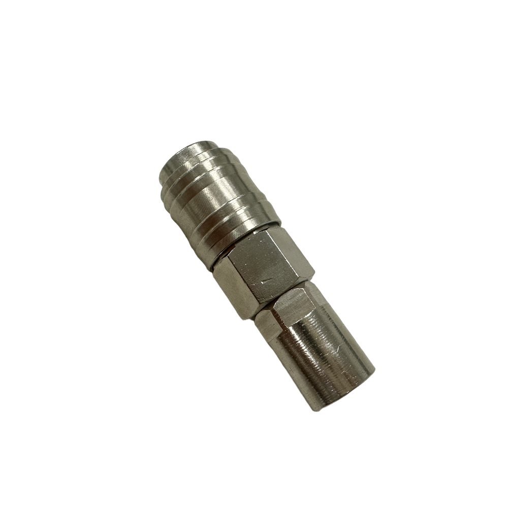 Euro Italian Universal 3 in 1 Air Quick Coupler Socket With Locking Nut Hose Clamp