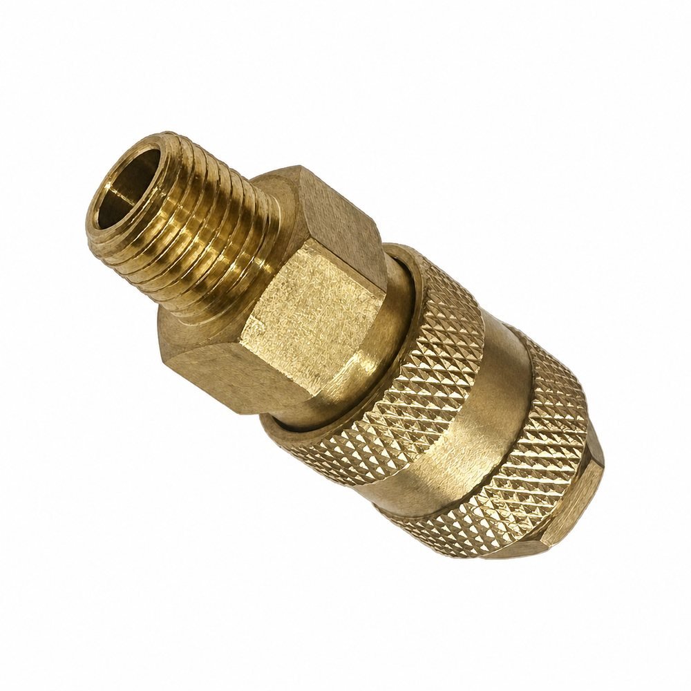 European Universal 3 in 1 Brass Air Quick Coupler With Male Thread