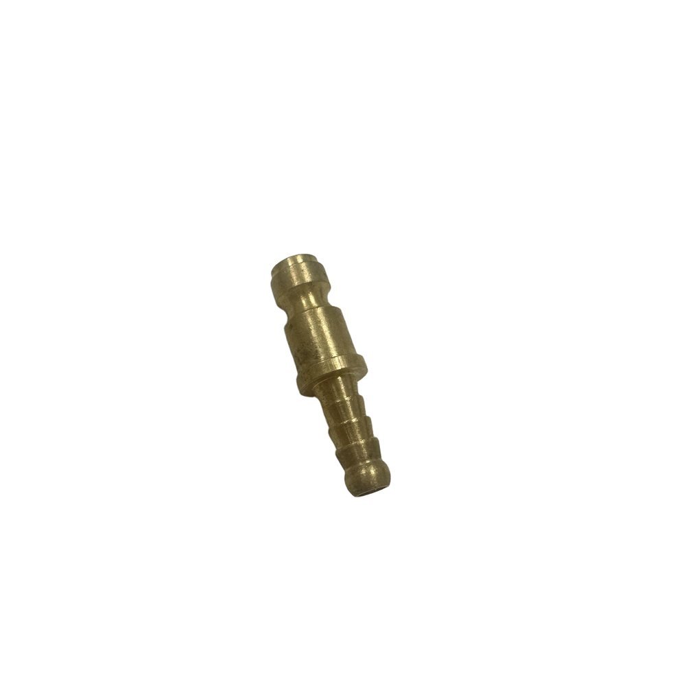 Tru-Flate Style Brass Air Quick Connect Plug with Hose Barb
