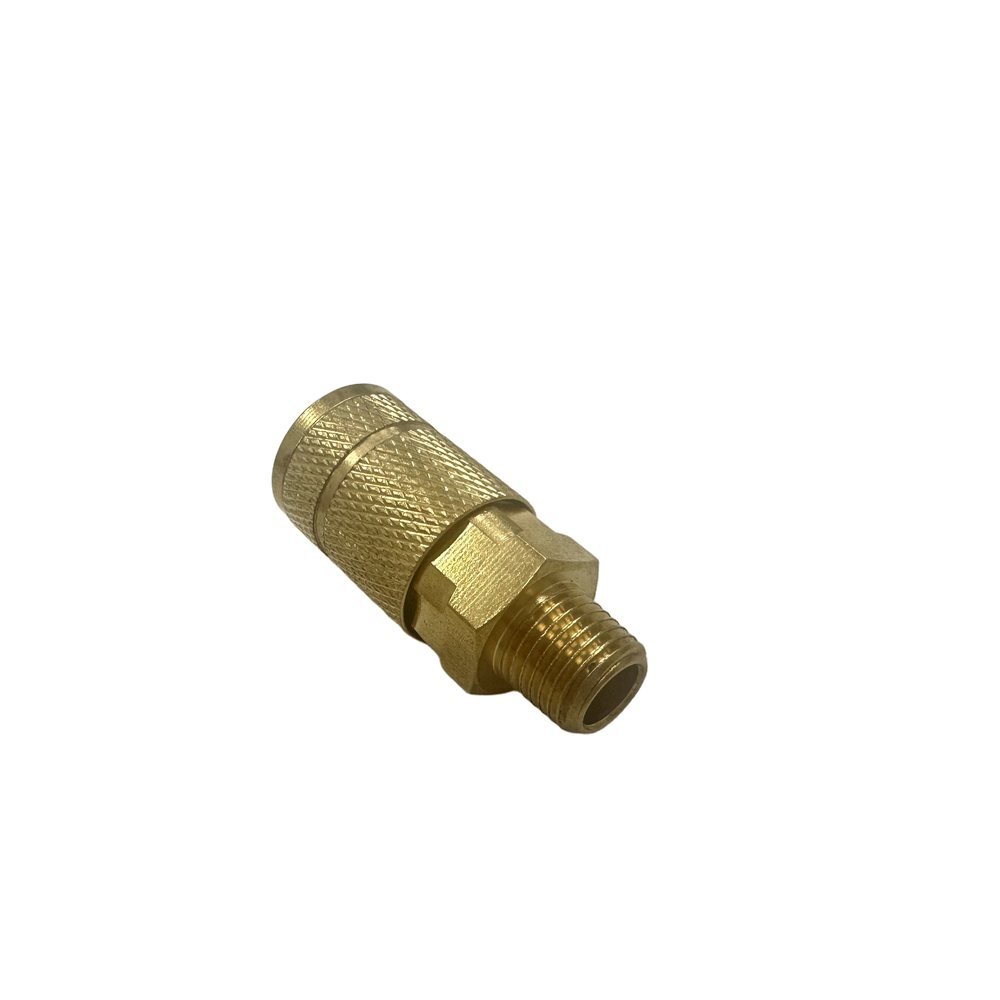 Tru-Flate Style Brass Air Quick Coupler with NPT Male Thread