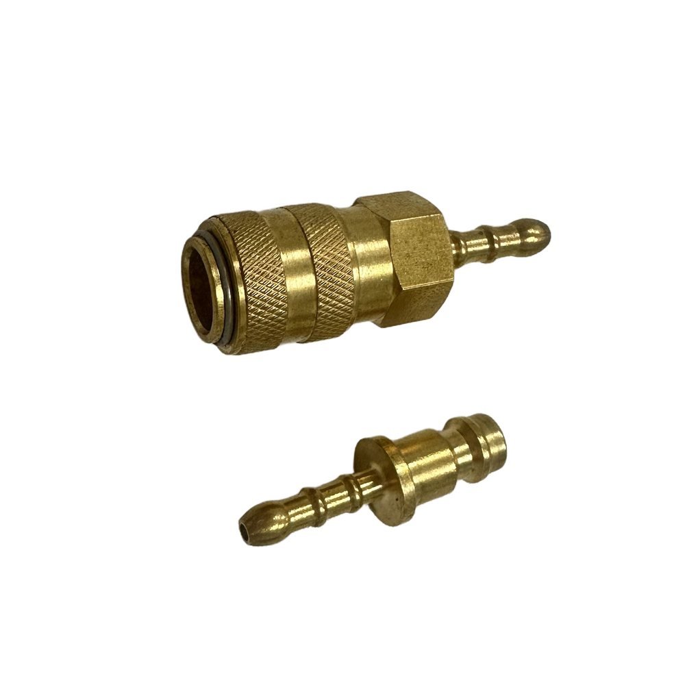 Euro Mini Type Brass Air Quick Coupler Plug With Hose Barb
