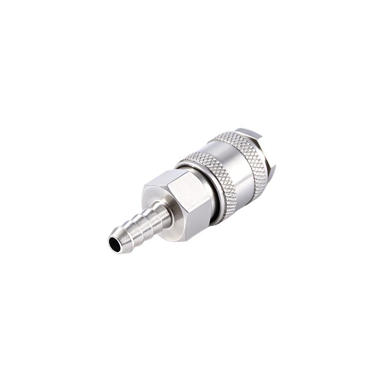 European Mini Type Brass Air Quick Coupler Hose Barb Socket