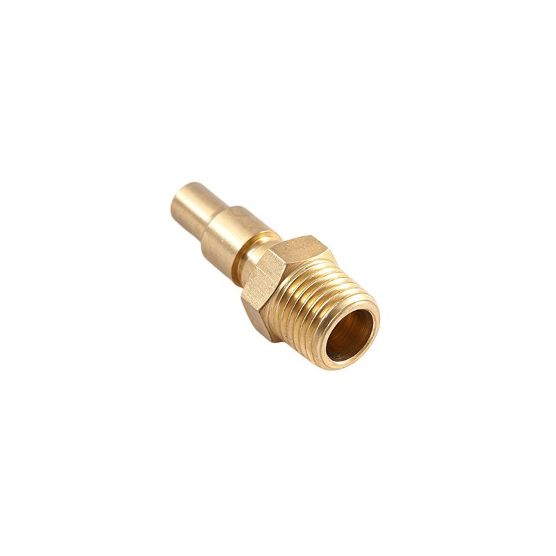 Brass Push-Button Safety Air Quick Connect Male Plug
